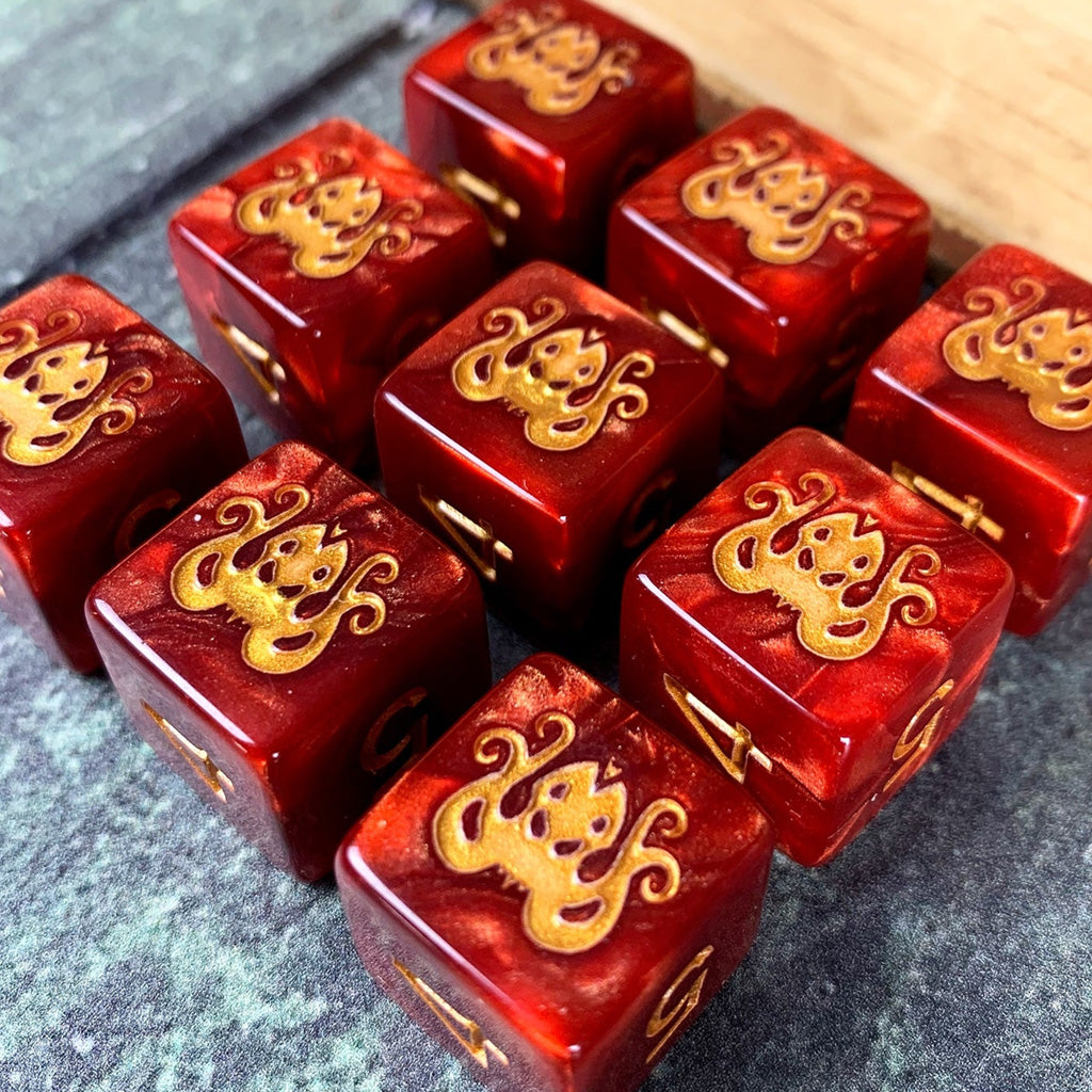 Cthulhu dice set (red)