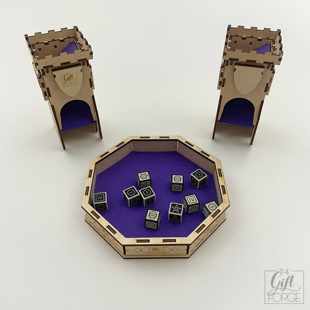 Fortress dice tower-tray