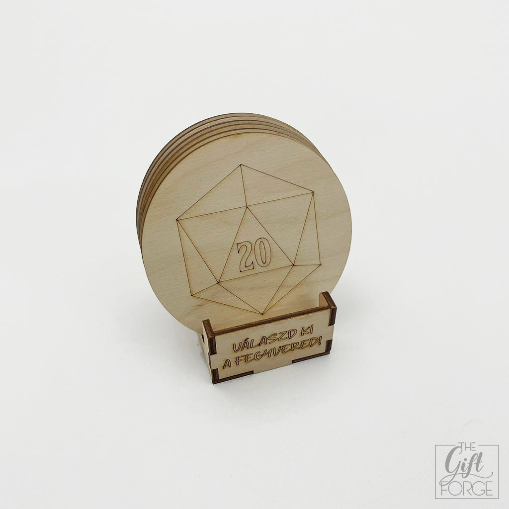 Choose your weapon! coasters
