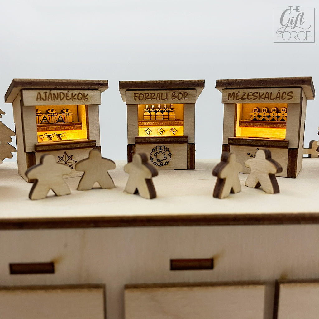 Meeple village advent calendar