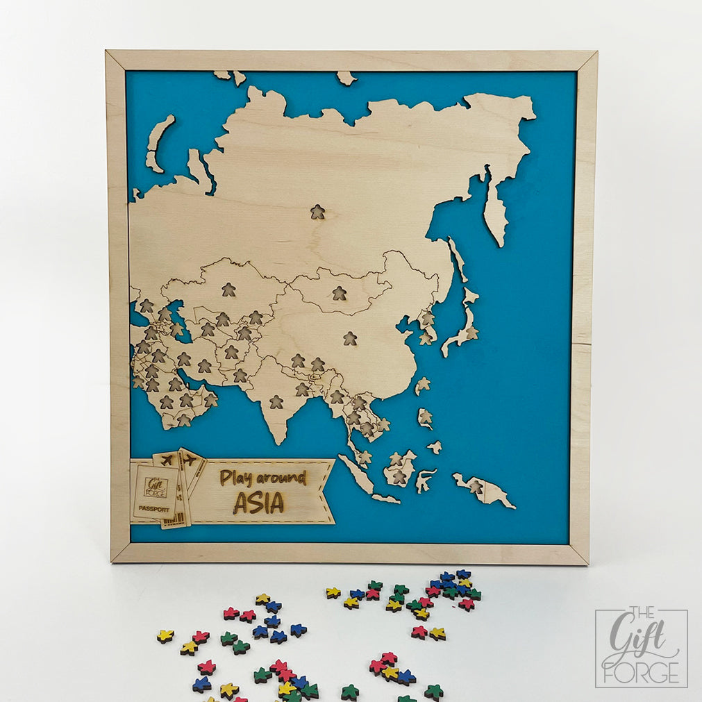 Play around Asia! challenge board