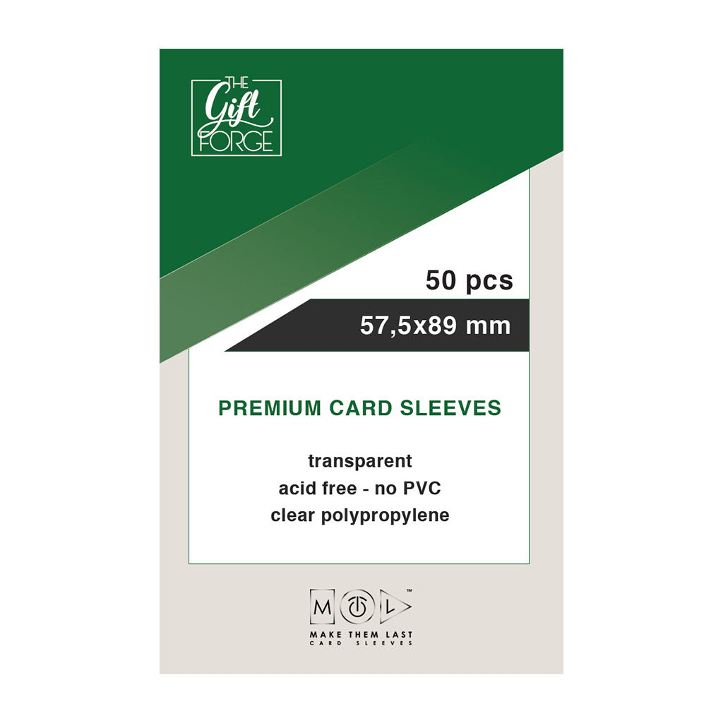 57,5x89 mm, 50 pcs premium card sleeves