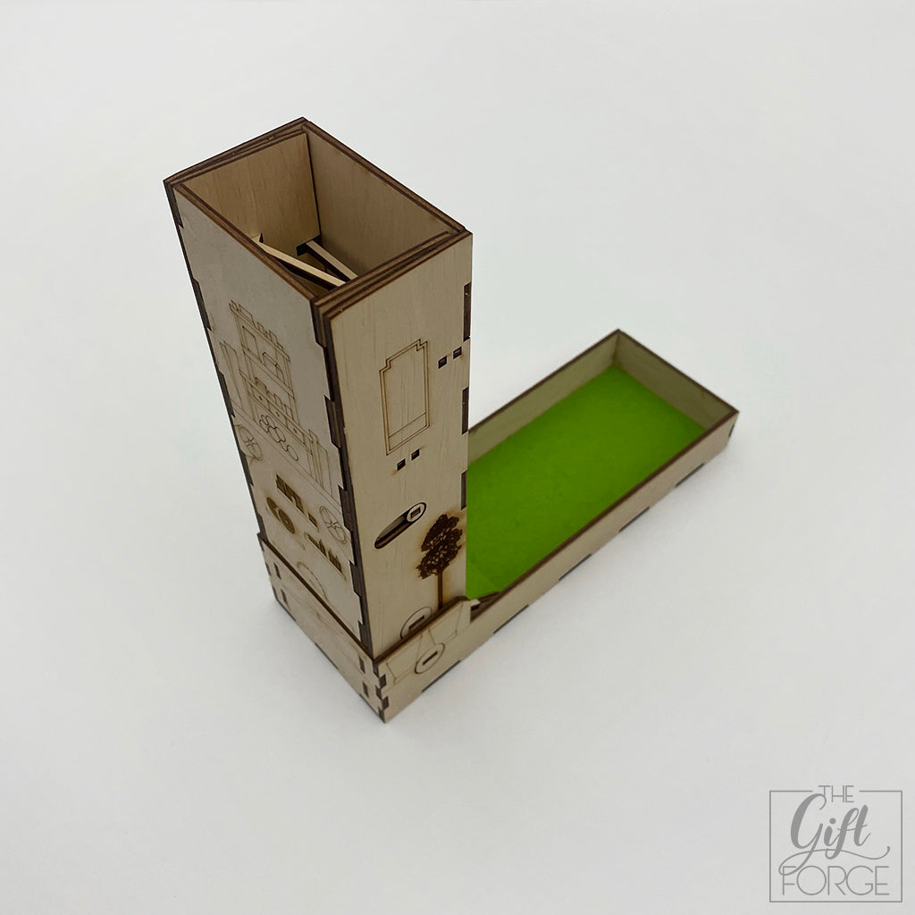 Wood workshop dice tower