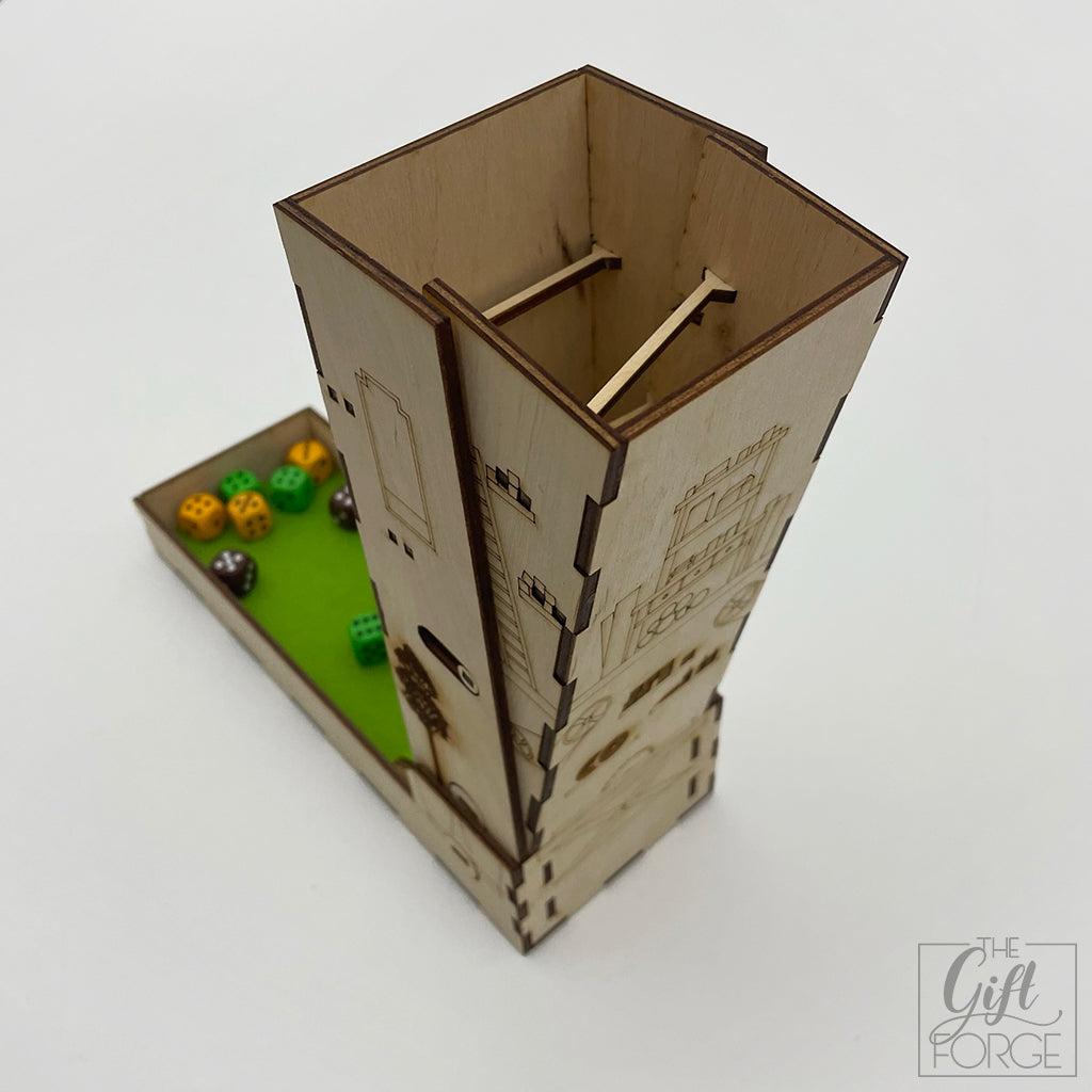 Wood workshop dice tower
