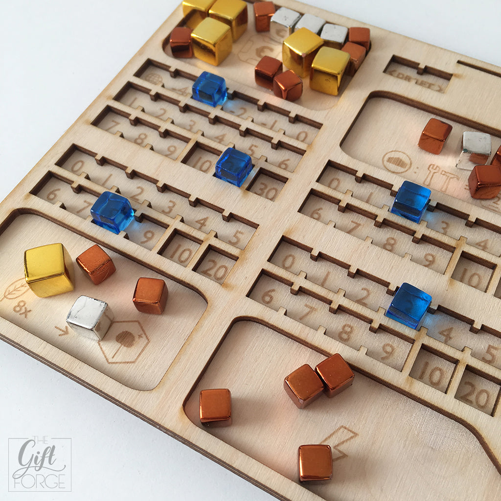 Player board compatible with Terraforming Mars
