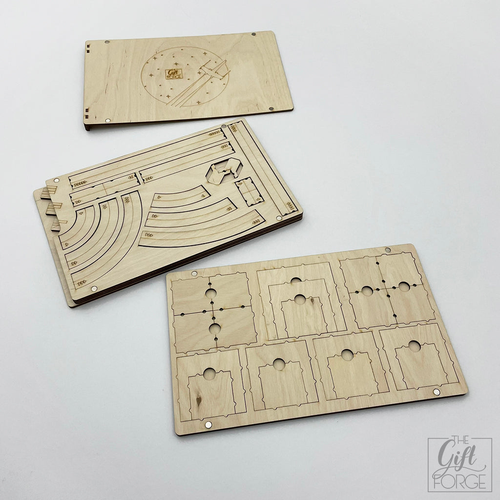 Manoeuvre and range ruler holder compatible with X-wing (+ tournament tray)