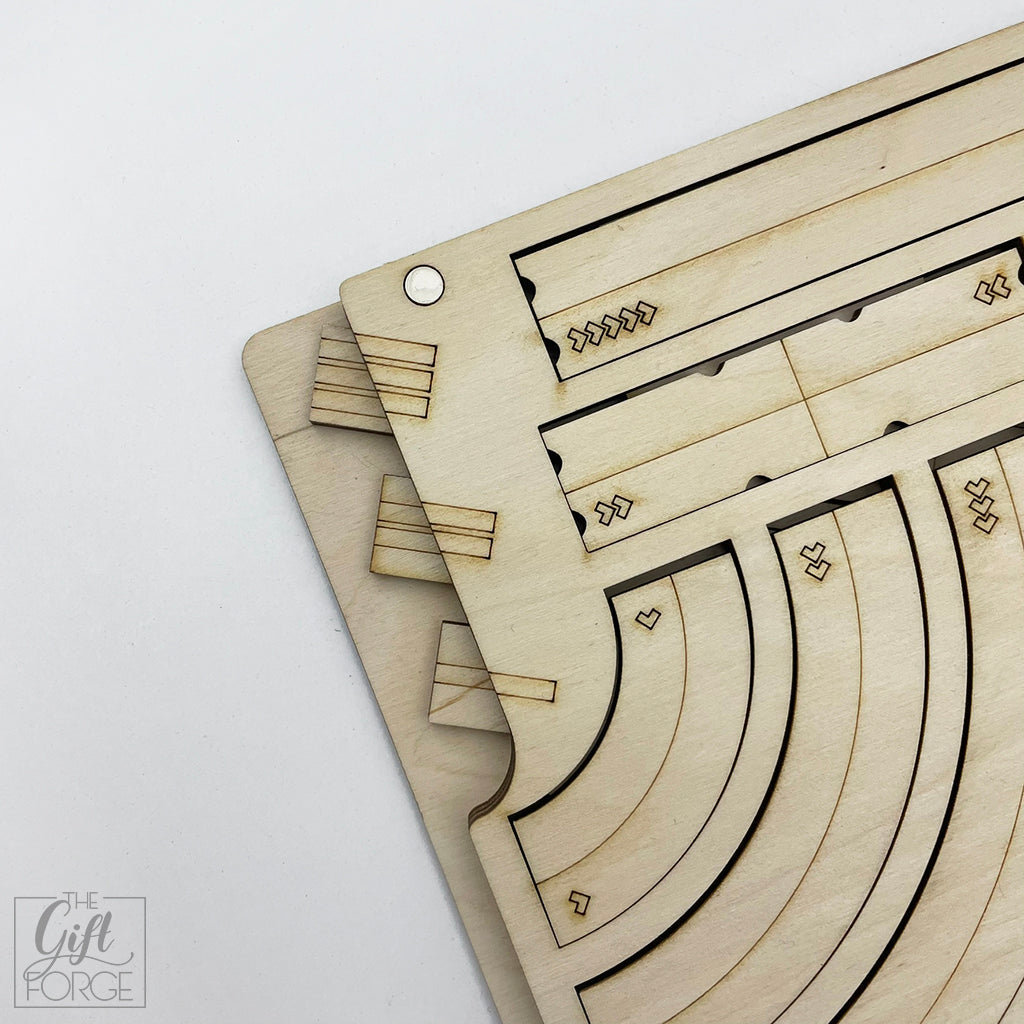 Manoeuvre and range ruler holder compatible with X-wing (+ tournament tray)