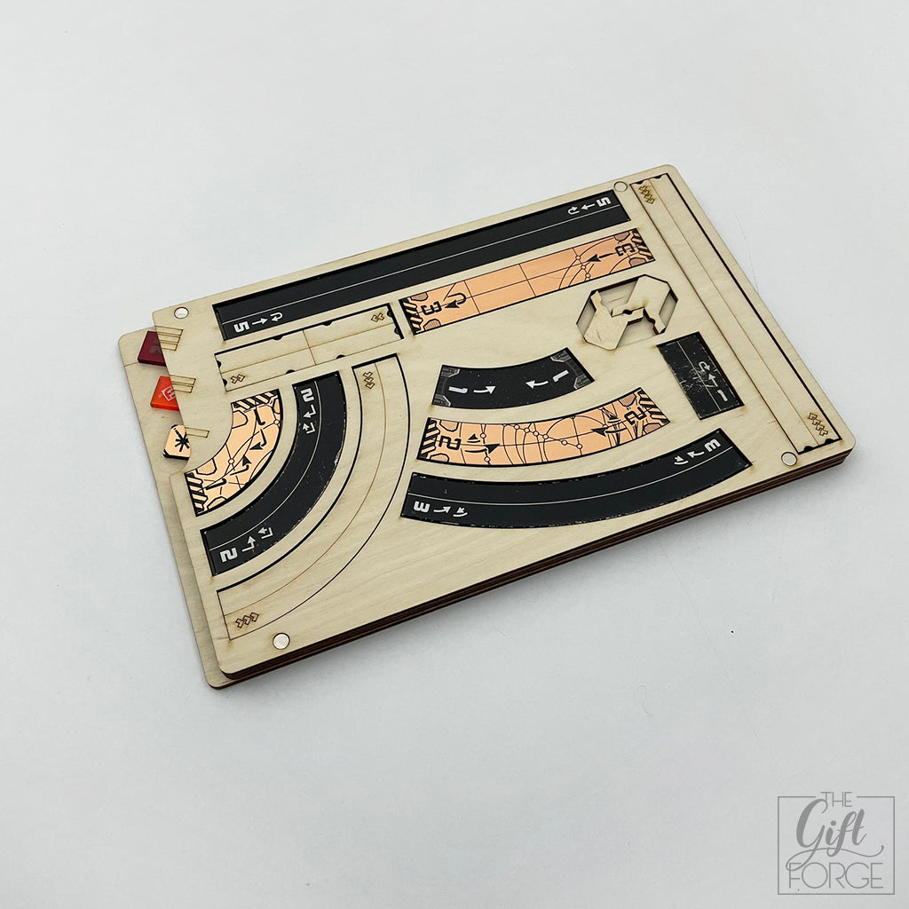 Manoeuvre and range ruler holder compatible with X-wing (+ tournament tray)