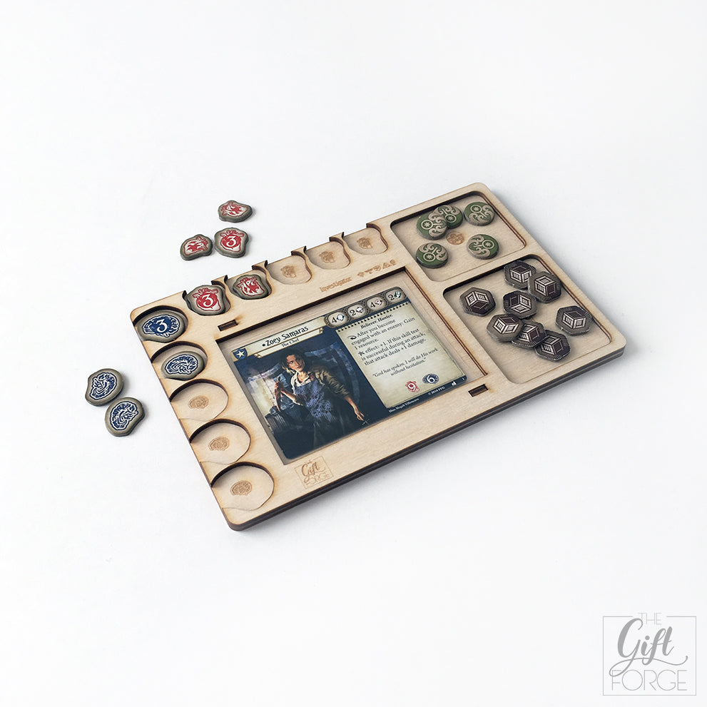 Player board compatible with Arkham Horror: The Card Game