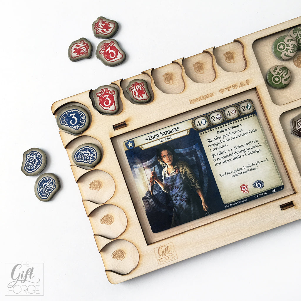 Player board compatible with Arkham Horror: The Card Game