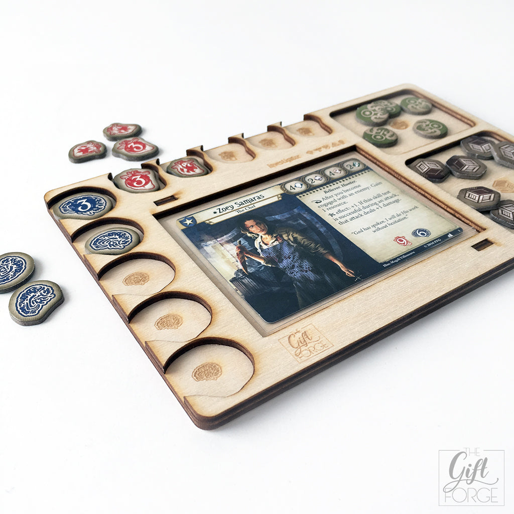 Player board compatible with Arkham Horror: The Card Game