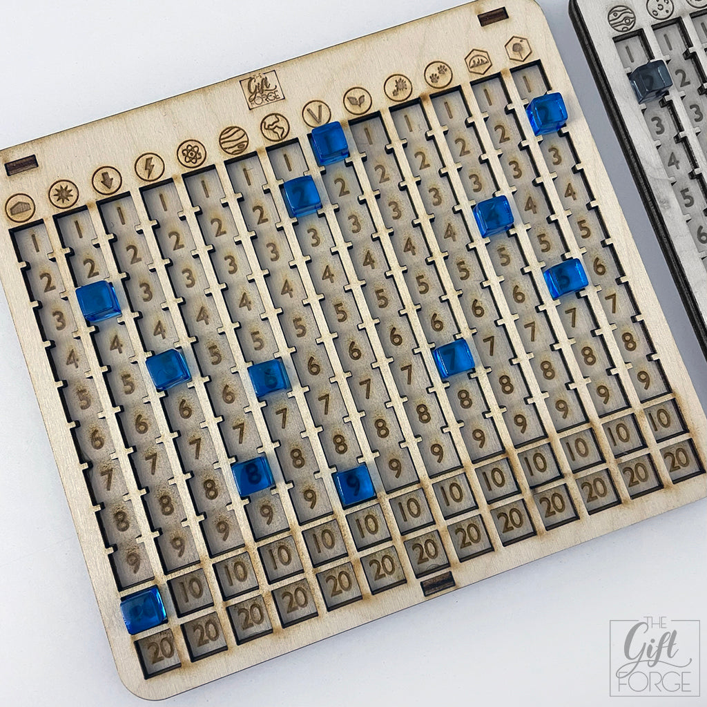 Icon counter board compatible with Terraforming Mars