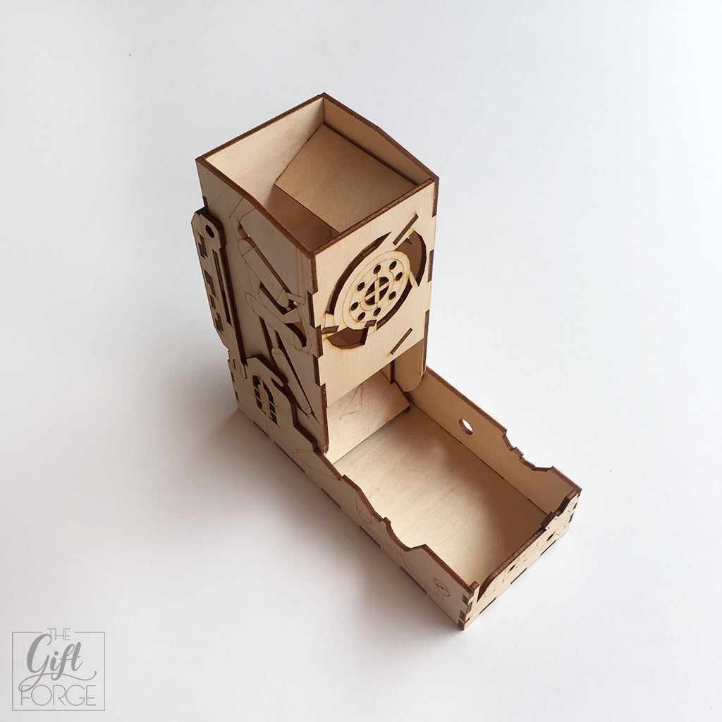 Steampunk dice tower
