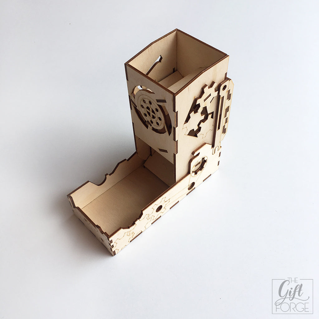 Steampunk dice tower
