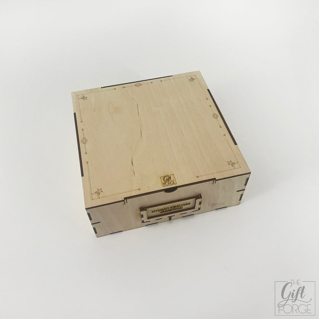Wooden box for board games