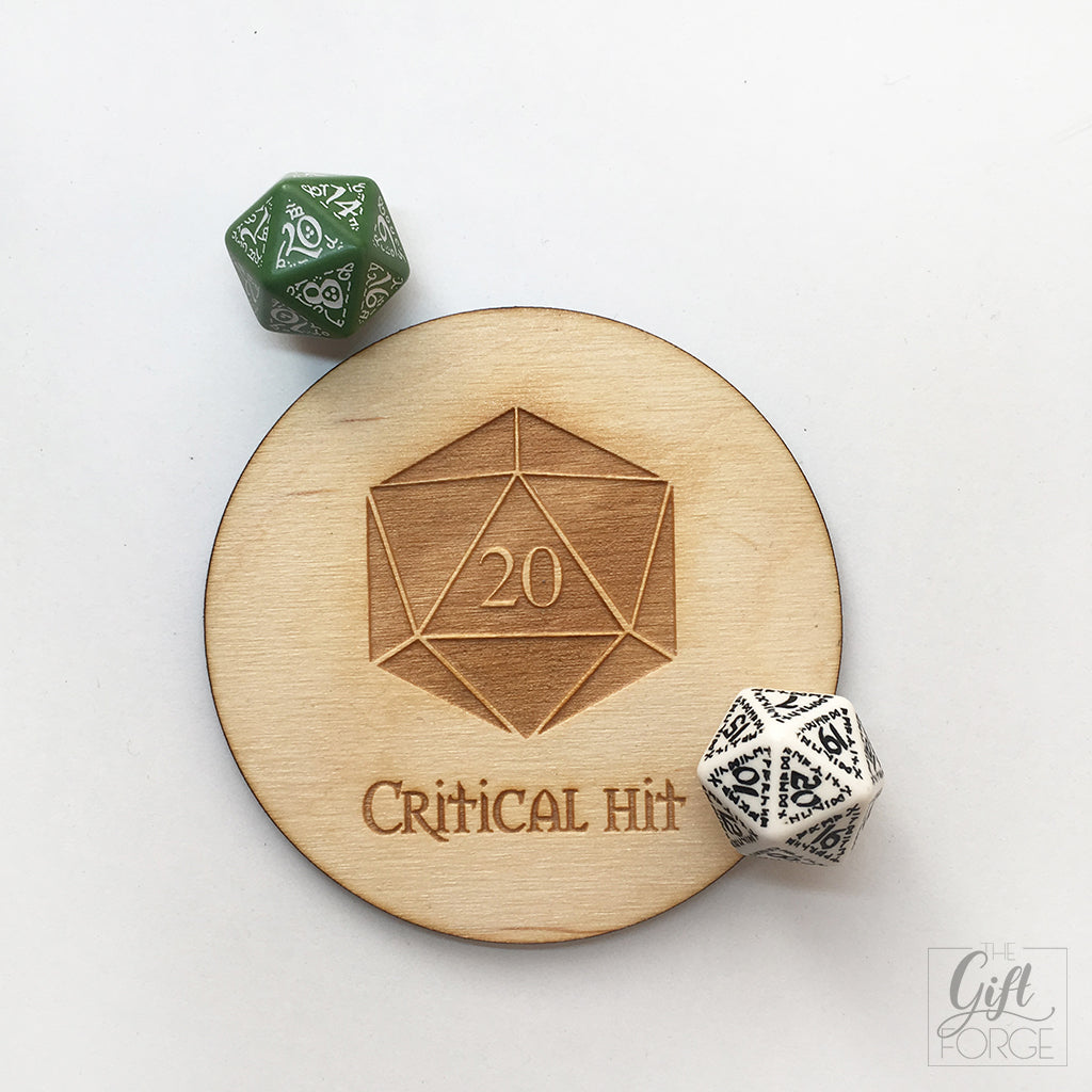 "Critical hit" coasters
