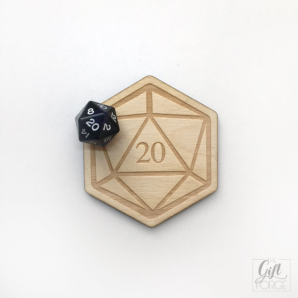 D20 dice coasters
