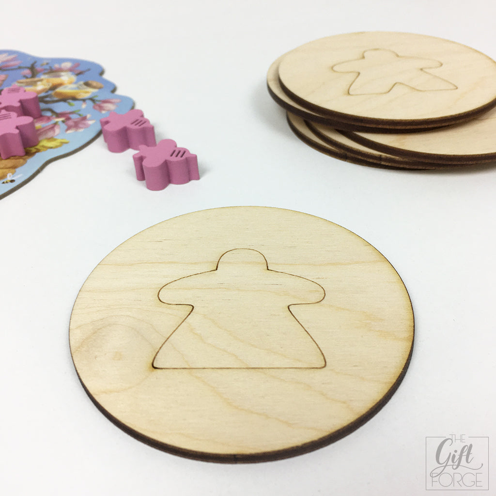 Meeple coasters (male and female)