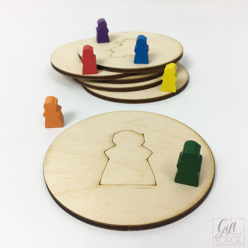 Meeple coasters (different meeple shapes)