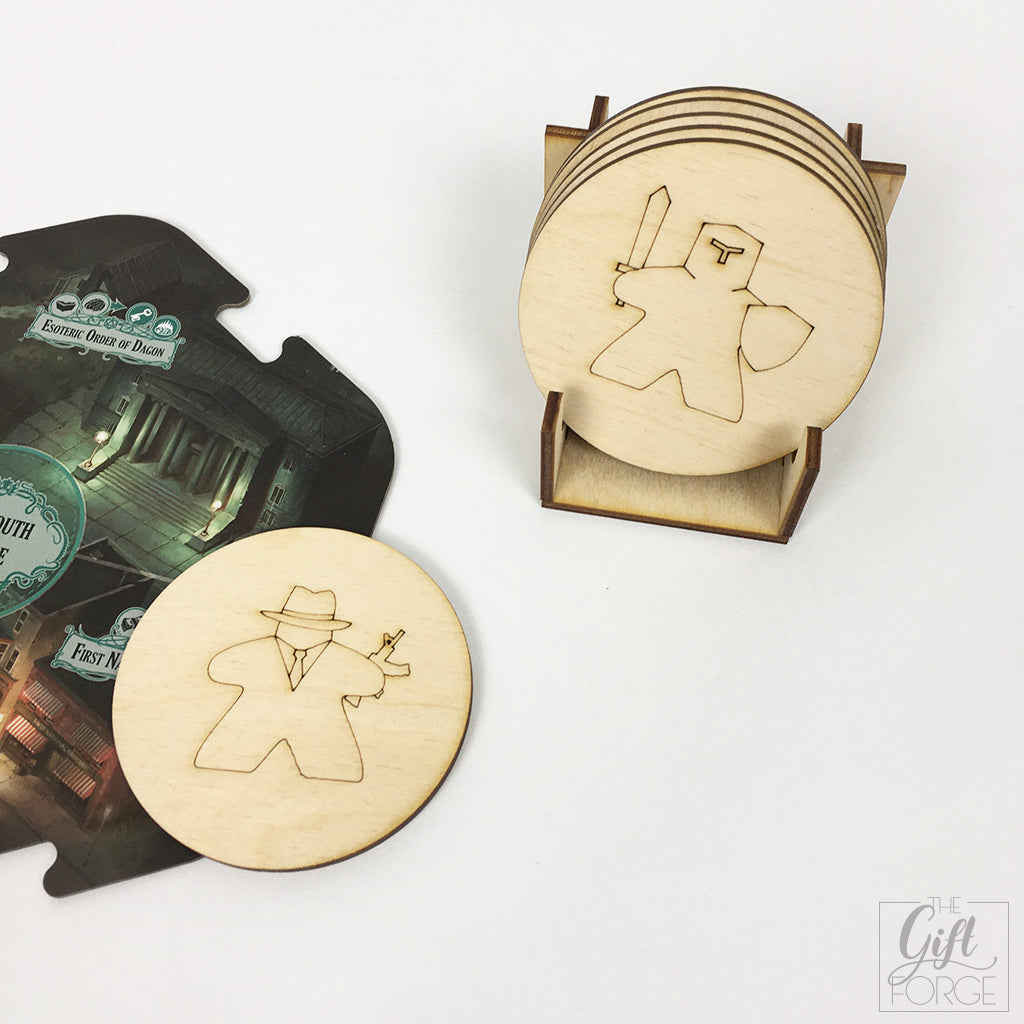 Meeple coasters (thematic 1)