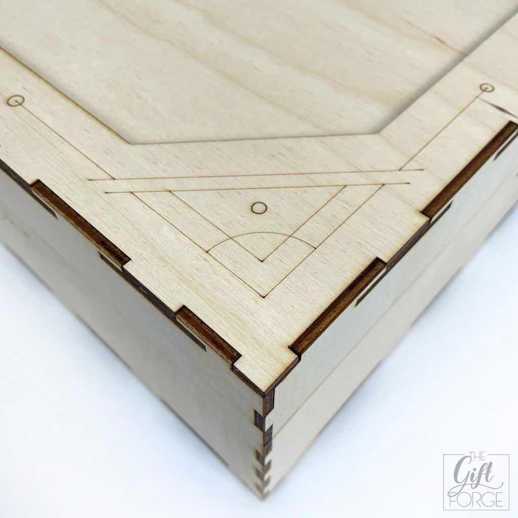 Card storage wooden box