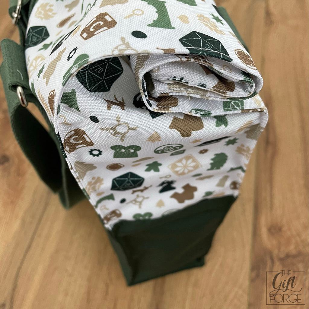 Board game bag (roll-top) - Green