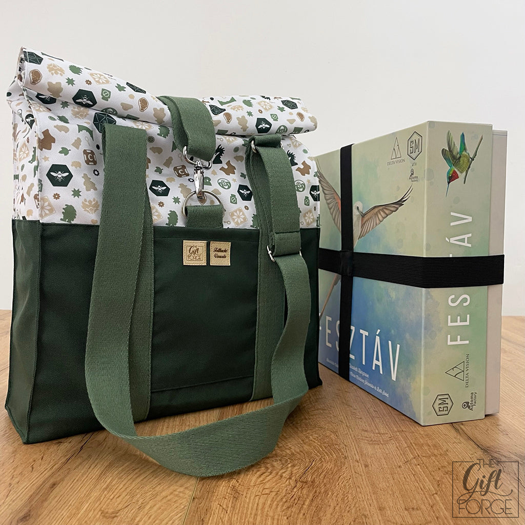 Board game bag (roll-top) - Green
