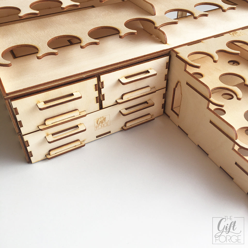 Paint rack - riser with drawer