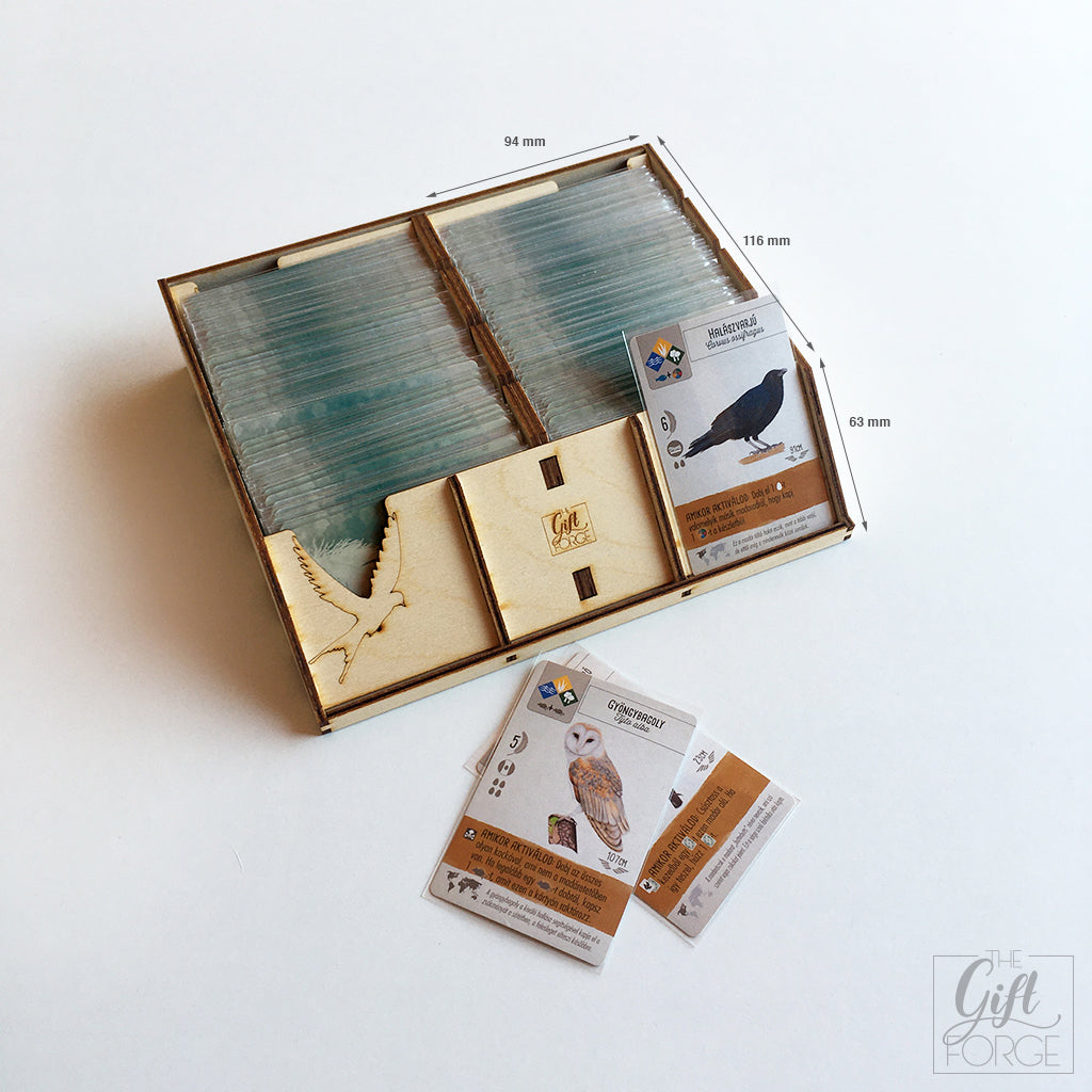Insert compatible with Wingspan base game + European expansion