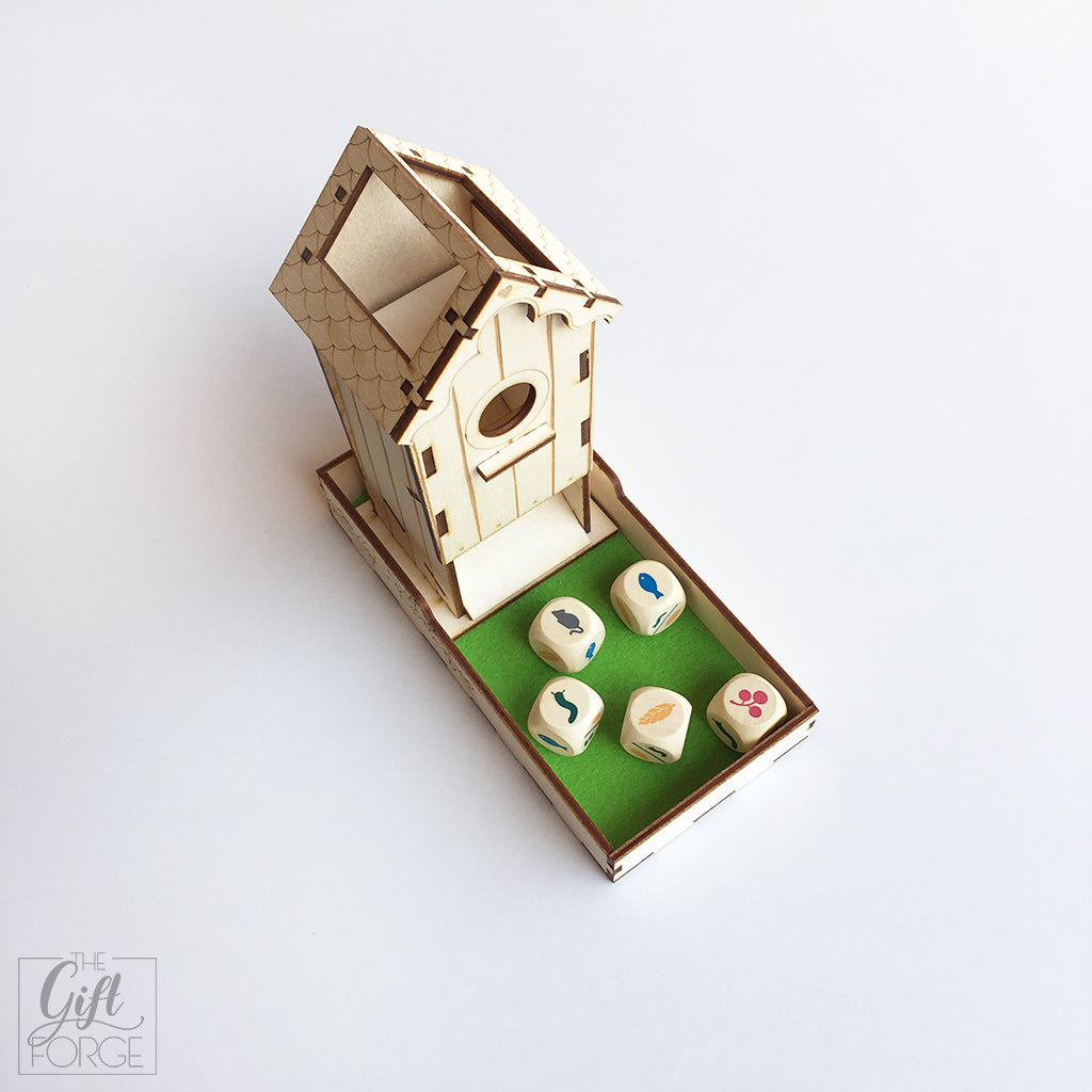 Bird house dice tower