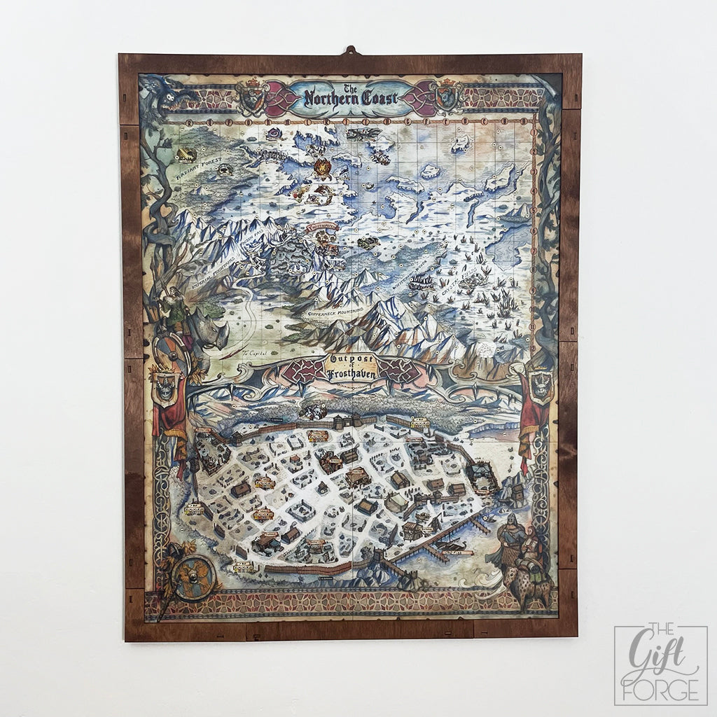 Map frame compatible with Frosthaven