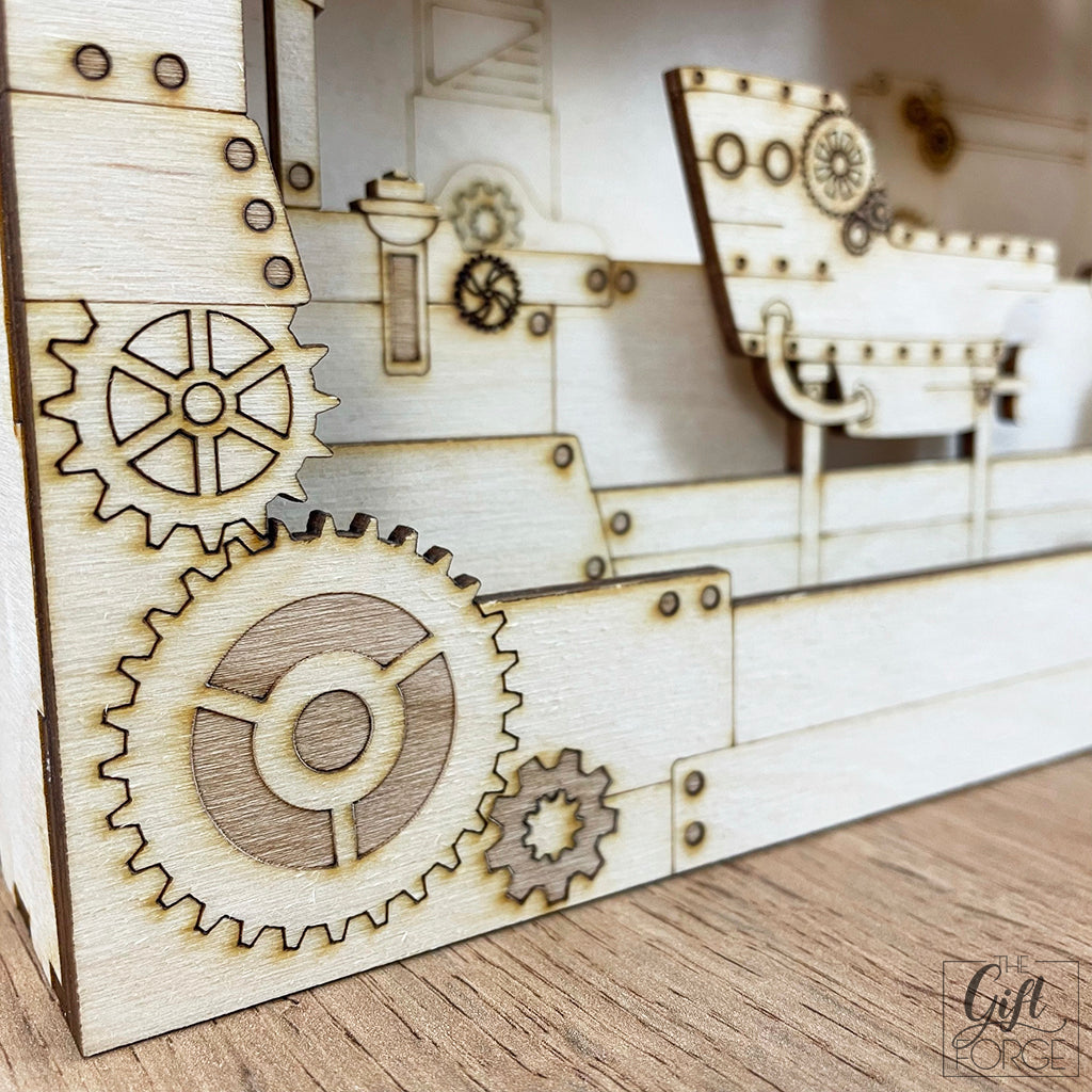 Steampunk themed light box
