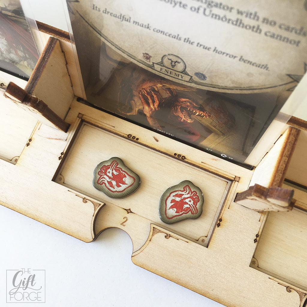 Encounter holder compatible with Arkham Horror: The Card Game