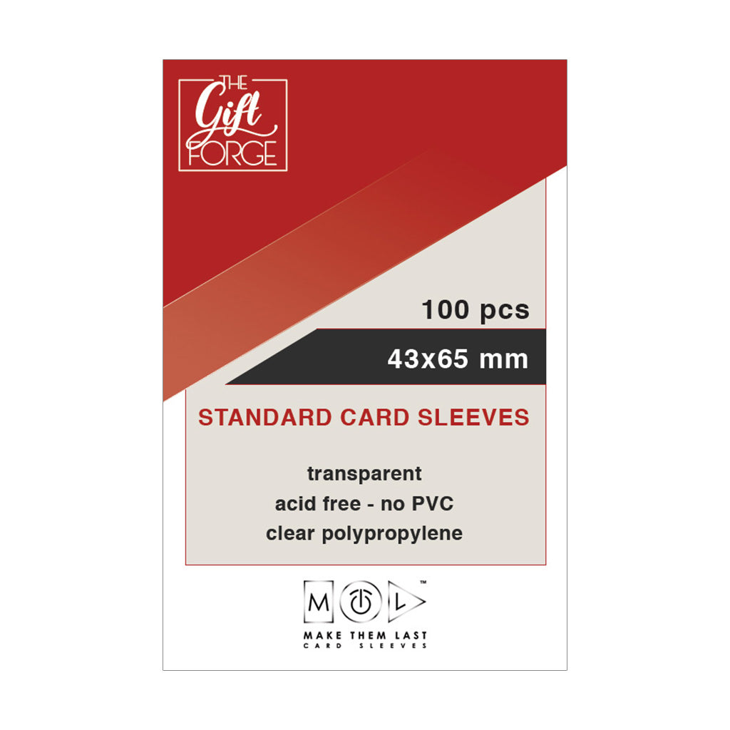 43x65 mm, 100 pcs standard card sleeves