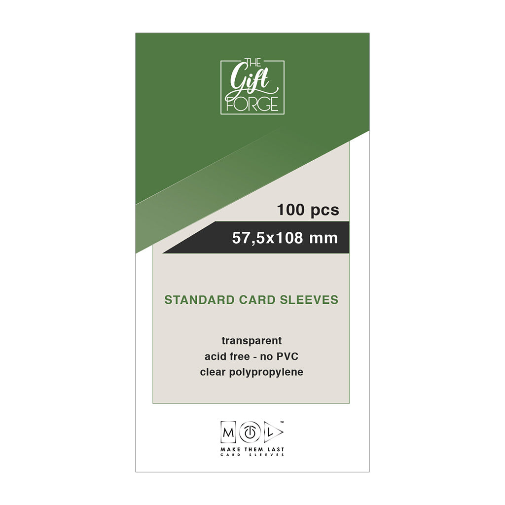 57,5x108 mm, 100 pcs standard card sleeves