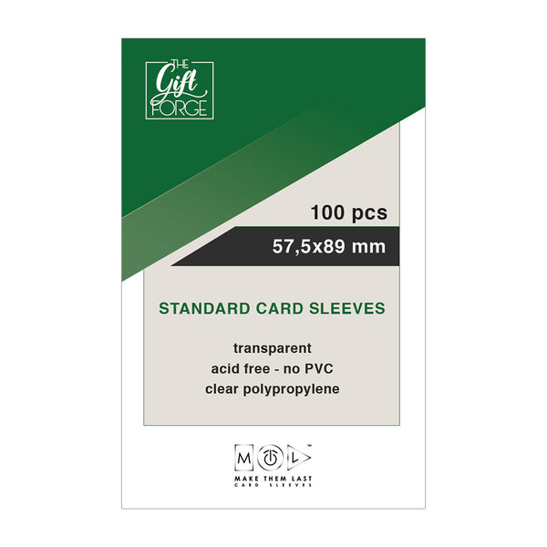 57mm x 89mm card sleeves 57,5x89 mm, 100 pcs standard card sleeves