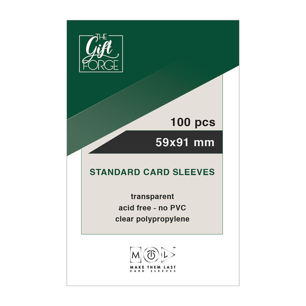 59 x 92 card sleeves 59x92 mm, 100 pcs standard card sleeves