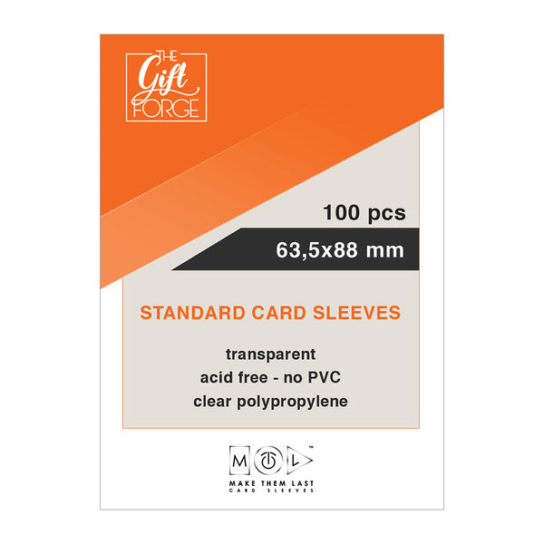 63.5 x 88 mm card sleeves 63,5x88 mm, 100 pcs standard card sleeves