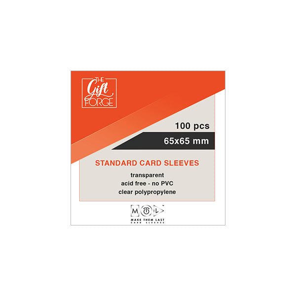 65x65 mm, 100 pcs standard card sleeves - The GiftForge