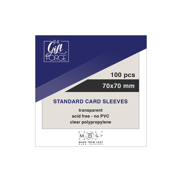 70x70 mm, 100 pcs standard card sleeves - The GiftForge 70x70 mm, 100 pcs standard card sleeves - The GiftForge