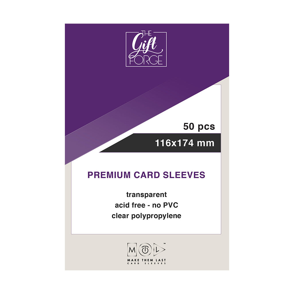 116x174 mm, 50 pcs premium card sleeves