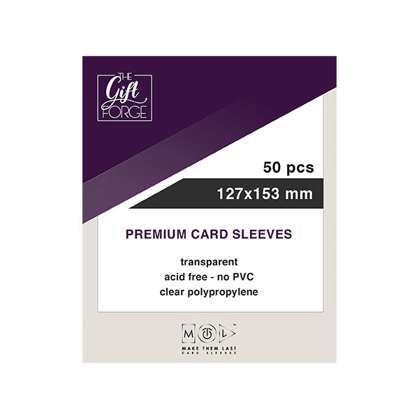127x153 mm, 50 pcs premium card sleeves