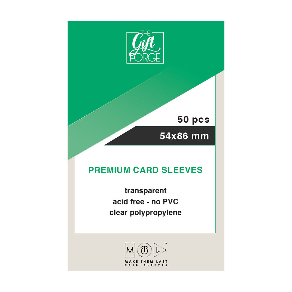 54x86 mm, 50 pcs premium card sleeves