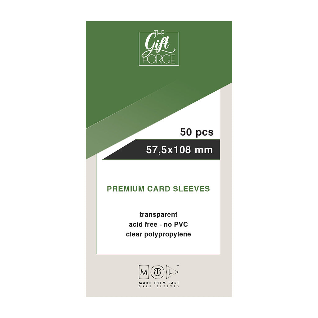 57,5x108 mm, 50 pcs premium card sleeves