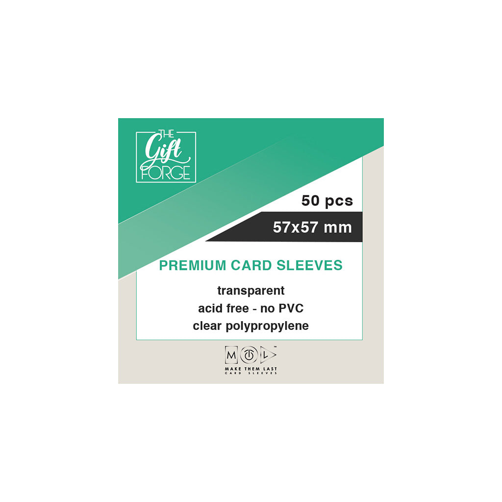 57x57 mm, 50 pcs premium card sleeves