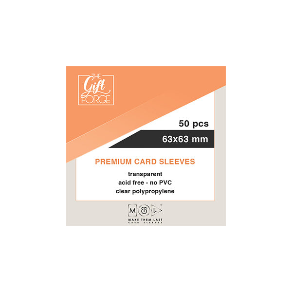 63x63 mm, 50 pcs premium card sleeves