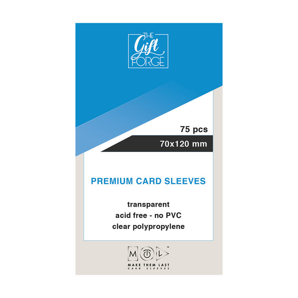 70x120 mm, 75 pcs premium card sleeves - The GiftForge