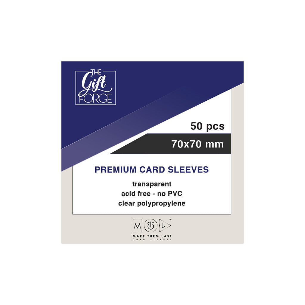 70x70 mm, 50 pcs premium card sleeves