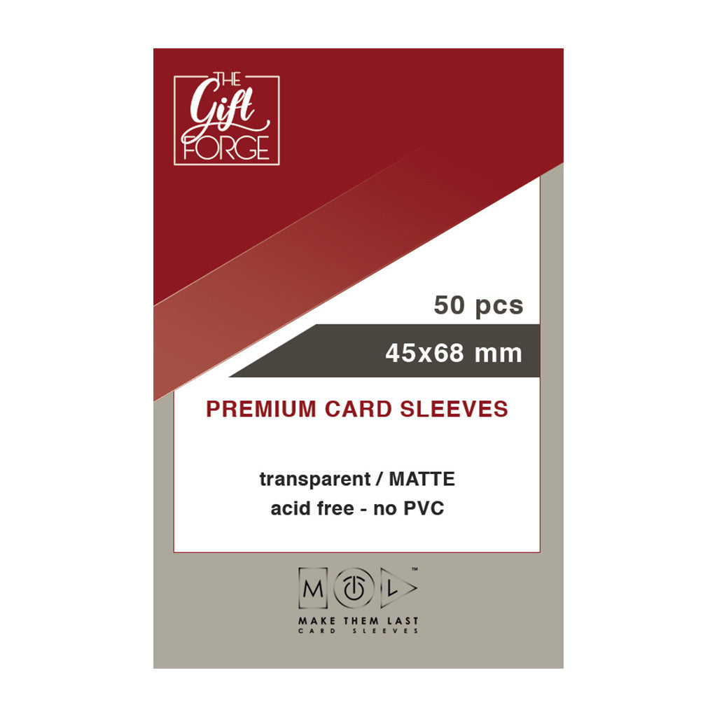 45x68 mm, 50 pcs premium card sleeves / MATTE