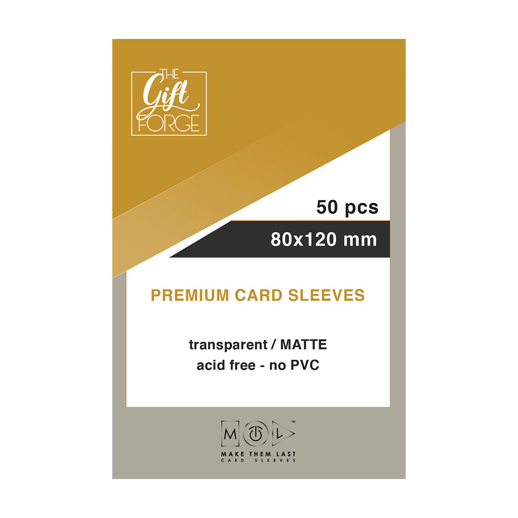 80x120 mm, 50 pcs premium card sleeves / MATTE